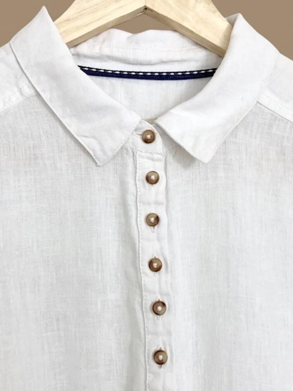 ANTHROPOLOGIE Pilcro Tallulah Double Puff Sleeve Linen Blouse XS White - Picture 10 of 14